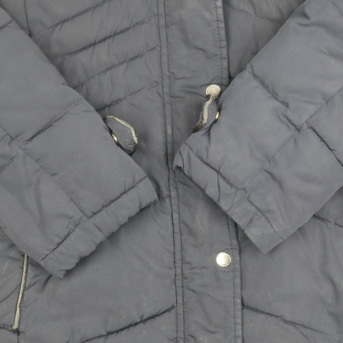 DKNY Women's Black Puffer Jacket, XL, Winter Warmth