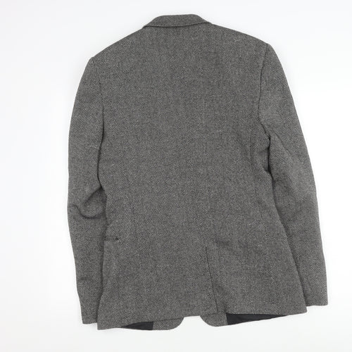ASOS Men's Grey Herringbone Tweed Blazer 40L
