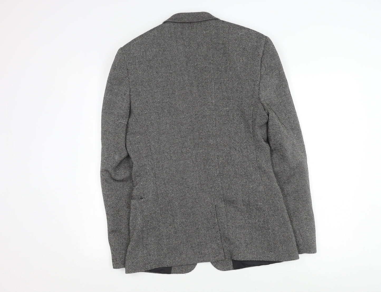 ASOS Men's Grey Herringbone Tweed Blazer 40L