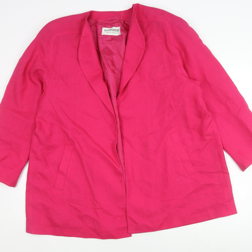 Windsmoor Women's Pink Blazer Size 14 Modal Polyester