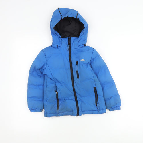 Trespass Boys Blue Puffer Jacket, Size 2-3 Years, Waterproof