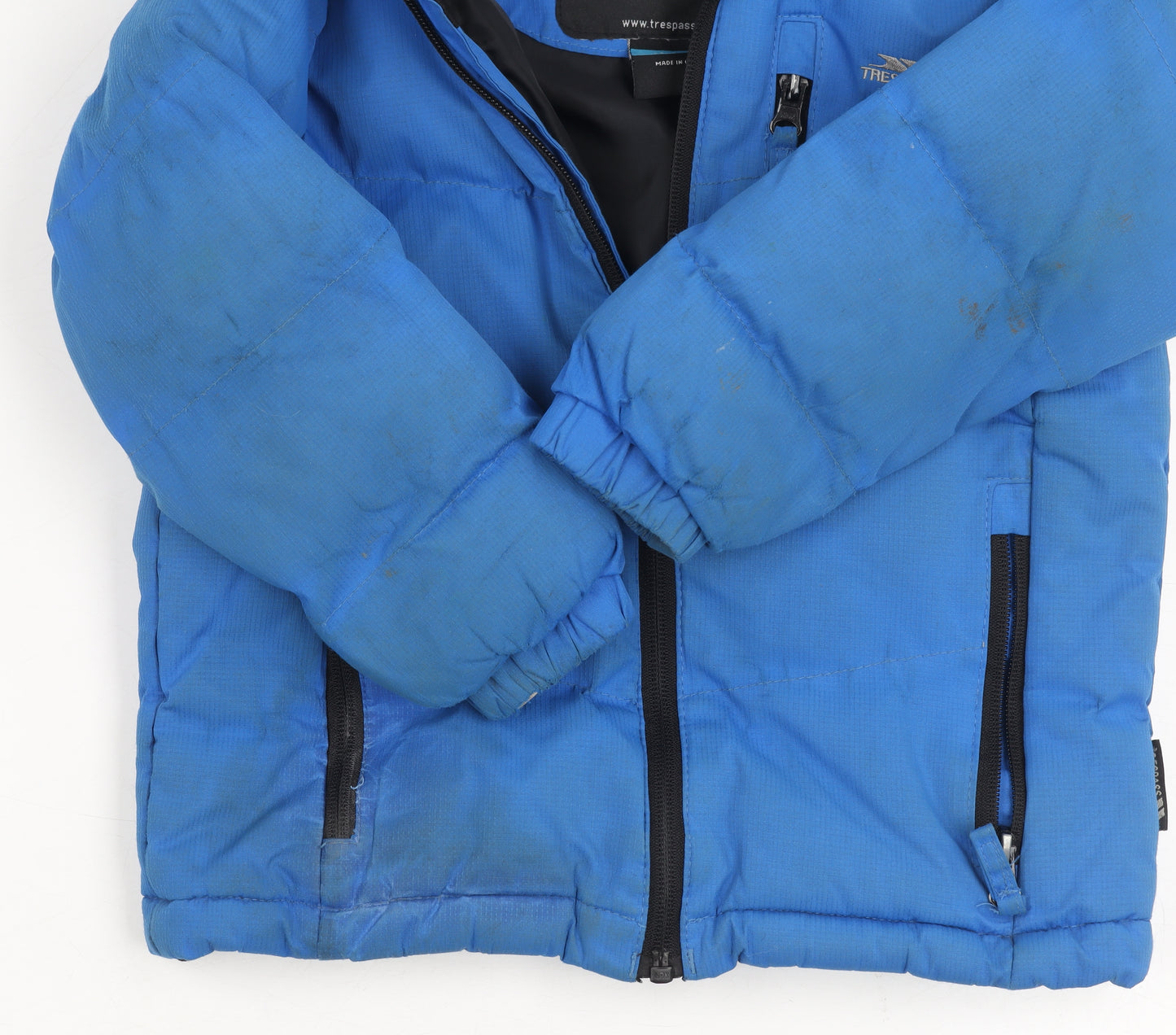Trespass Boys Blue Puffer Jacket, Size 2-3 Years, Waterproof