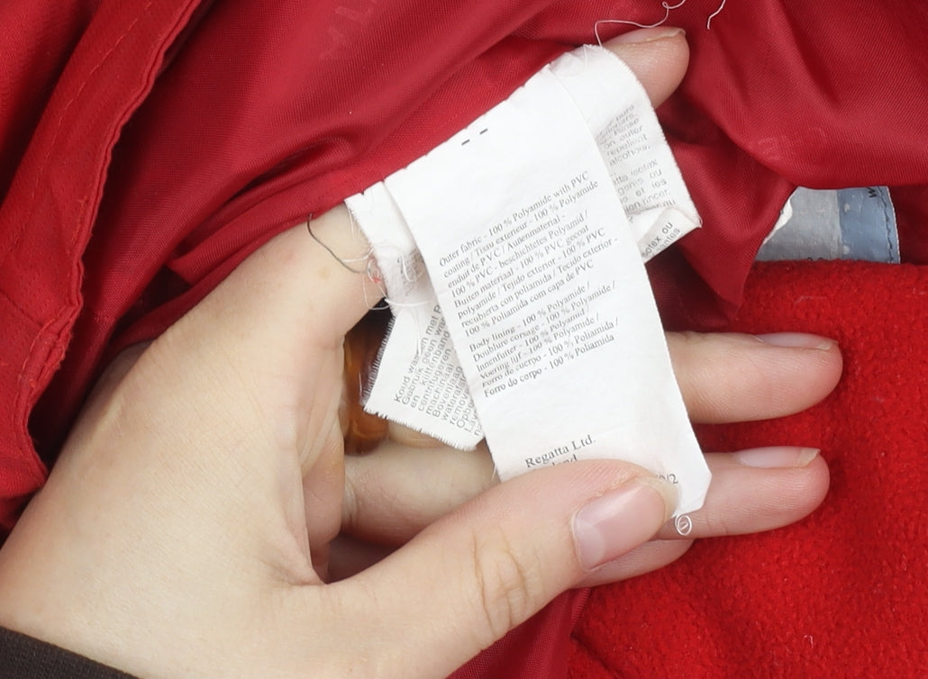 Regatta Boys Red Waterproof Parka, 9-10 Years, Hooded Lined