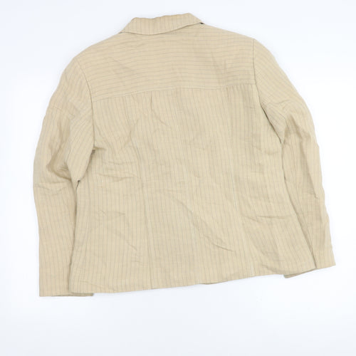Marks and Spencer Beige Striped Blazer Women 16