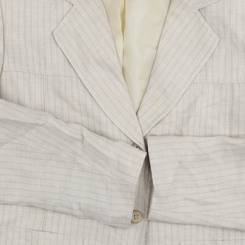 Marks and Spencer Beige Striped Blazer Women 16