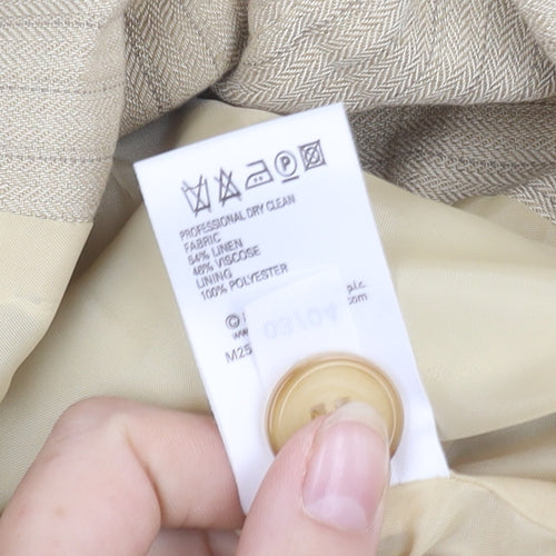Marks and Spencer Beige Striped Blazer Women 16