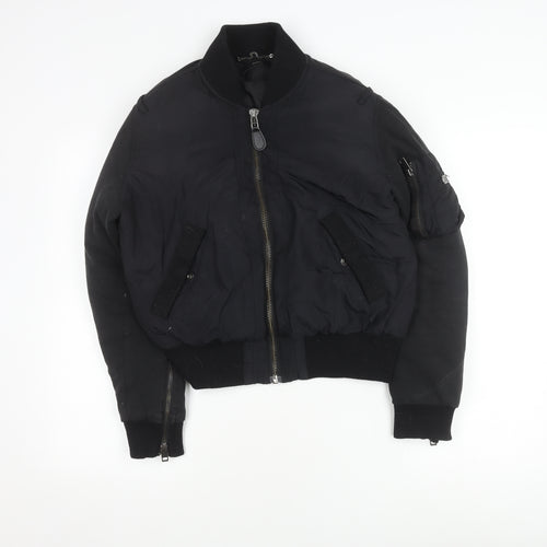 Diesel Women's Black Bomber Jacket Size M - Casual Style