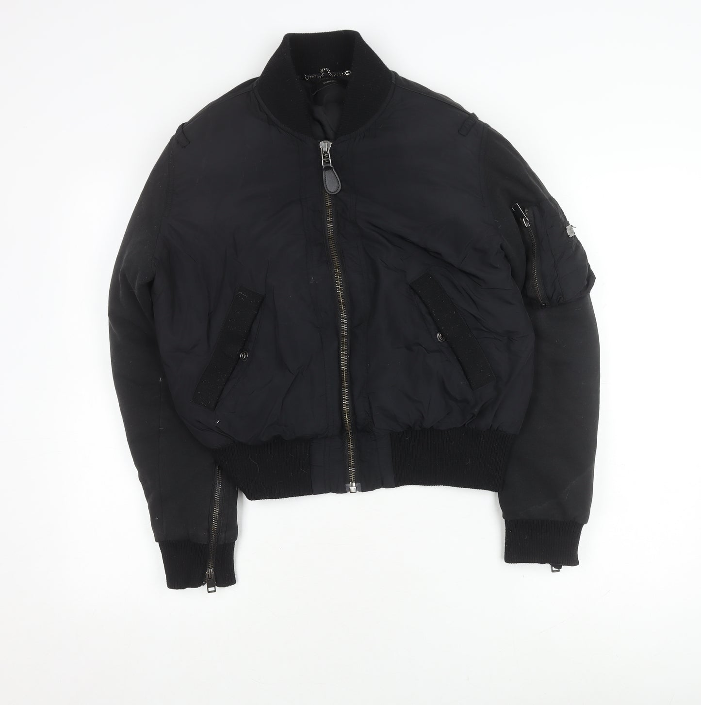 Diesel Women's Black Bomber Jacket Size M - Casual Style