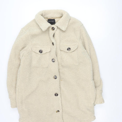Brave Soul Women's Beige Long Sleeve Teddy Jacket XS
