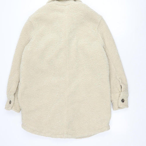Brave Soul Women's Beige Long Sleeve Teddy Jacket XS