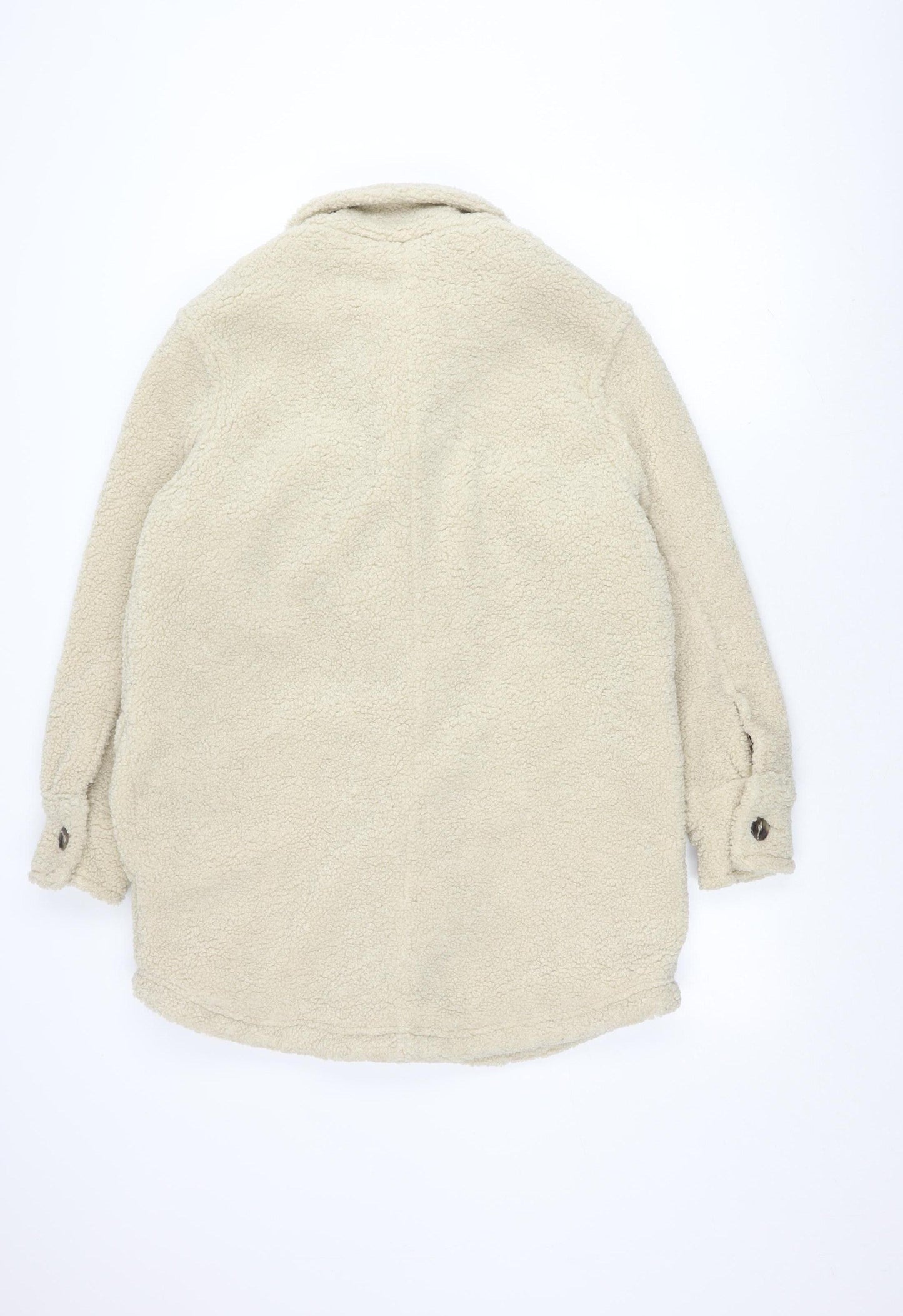 Brave Soul Women's Beige Long Sleeve Teddy Jacket XS