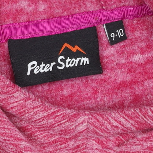 Peter Storm Girls Pink Fleece Hoodie 9-10 Years
