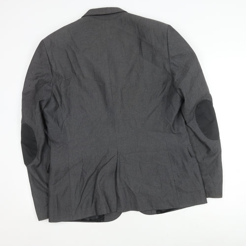 H&M Men's Grey Blazer, Size 44R, Casual Style