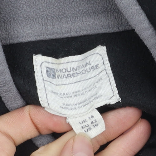 Mountain Warehouse Women's Black Fleece Hoodie Size 14