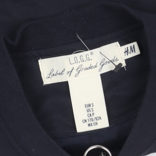 H&M Men's Black Bomber Jacket S Casual