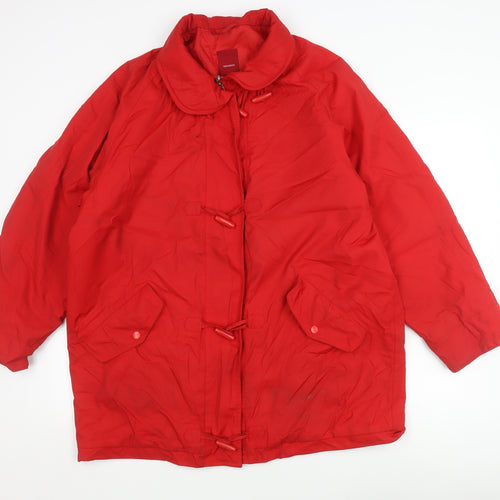 Redgreen Women's Red Long Toggle Coat Size L