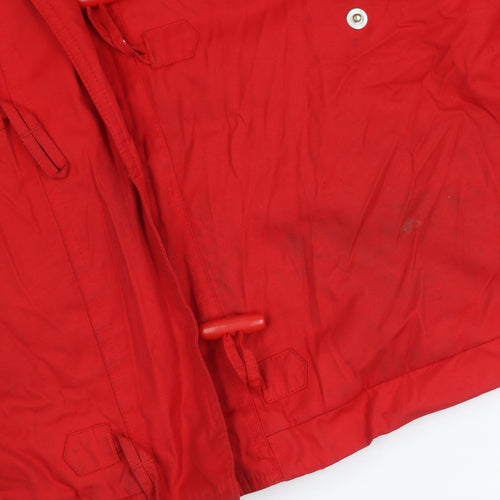 Redgreen Women's Red Long Toggle Coat Size L