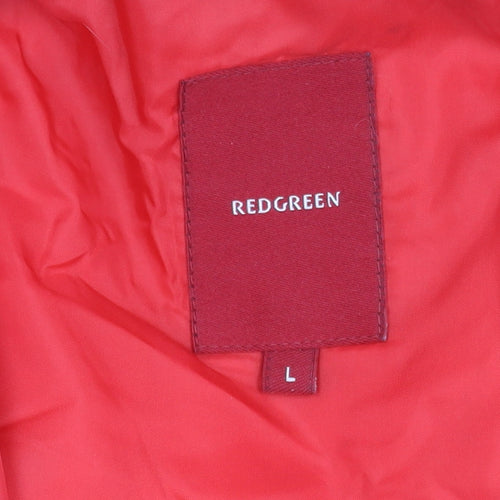 Redgreen Women's Red Long Toggle Coat Size L