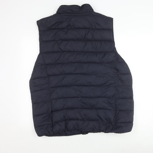 Joules Men's Black Puffer Waistcoat, Full Zip, Size Regular XXL