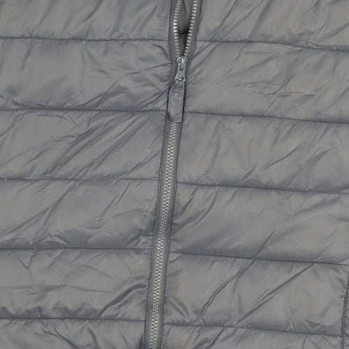 Joules Men's Black Puffer Waistcoat, Full Zip, Size Regular XXL