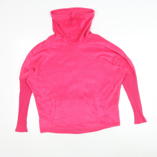 Marks and Spencer Women's Pink High Neck Sweatshirt Size 10