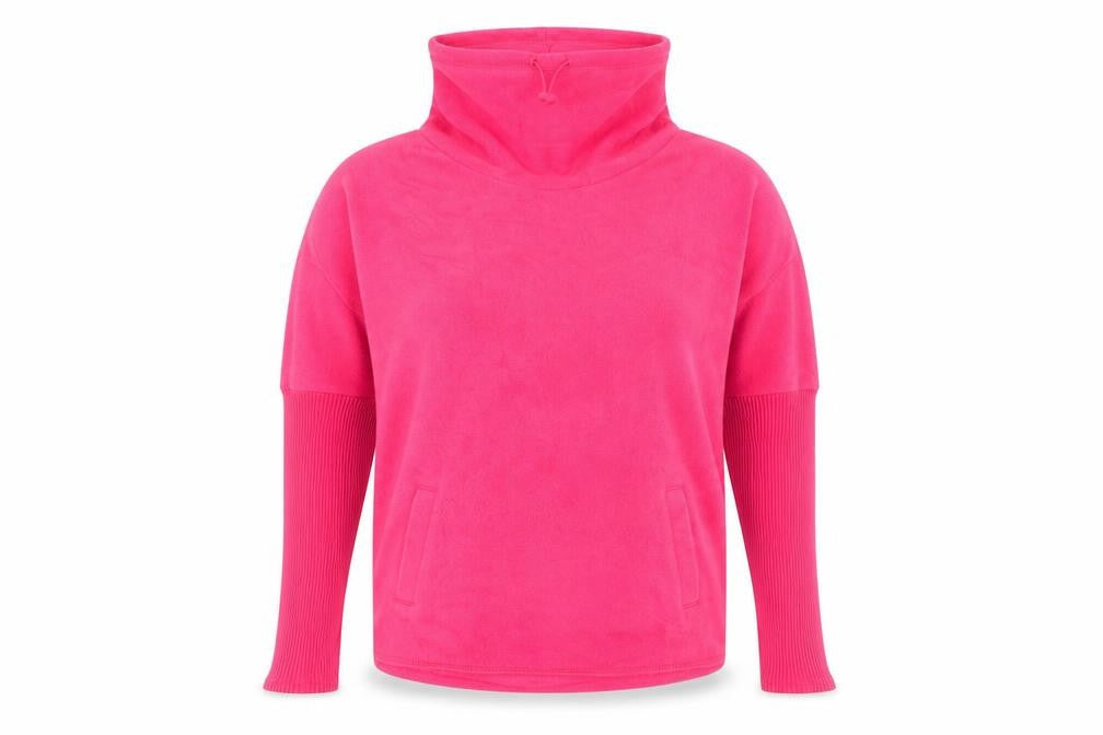 Front view of Marks & Spencer Women's Pink High Neck Sweatshirt, size 10