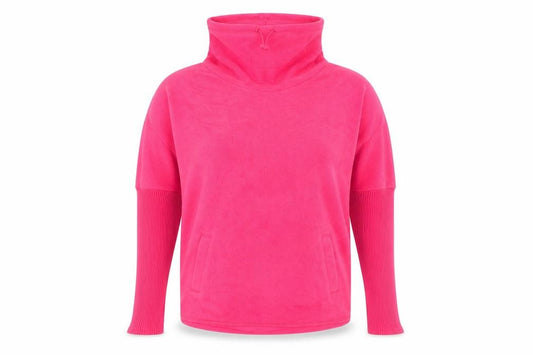 Front view of Marks & Spencer Women's Pink High Neck Sweatshirt, size 10
