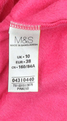 Marks and Spencer Women's Pink High Neck Sweatshirt Size 10