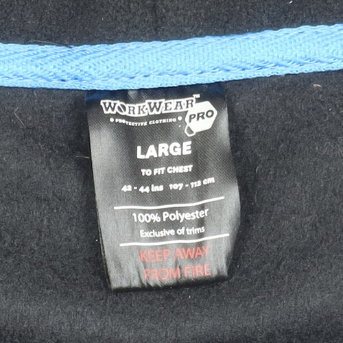 Workwear Pro Black Men's Large Hooded Jacket