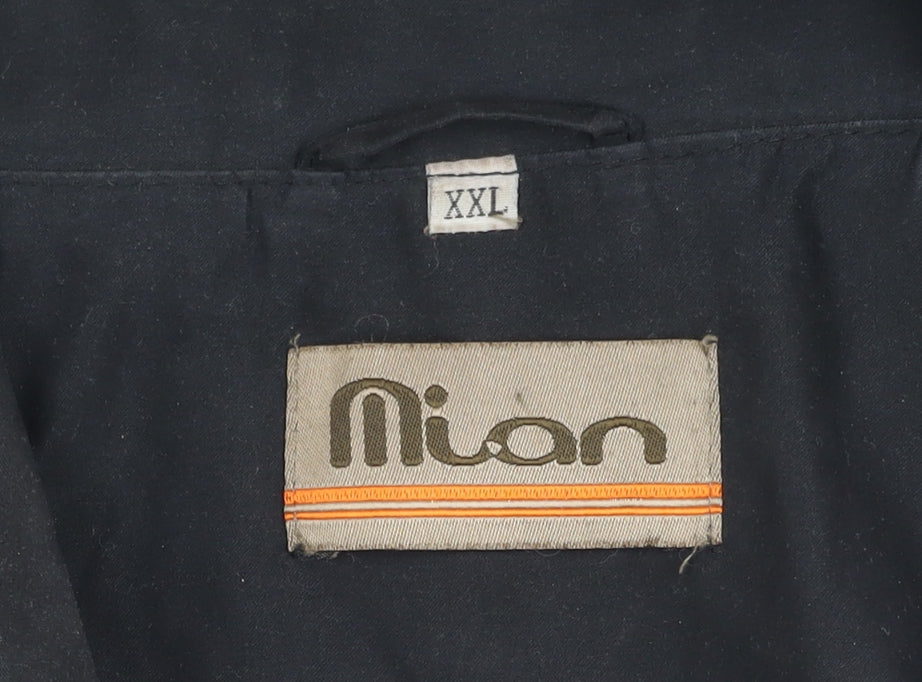 Mian Men's Black 2XL Casual Waistcoat with Pockets
