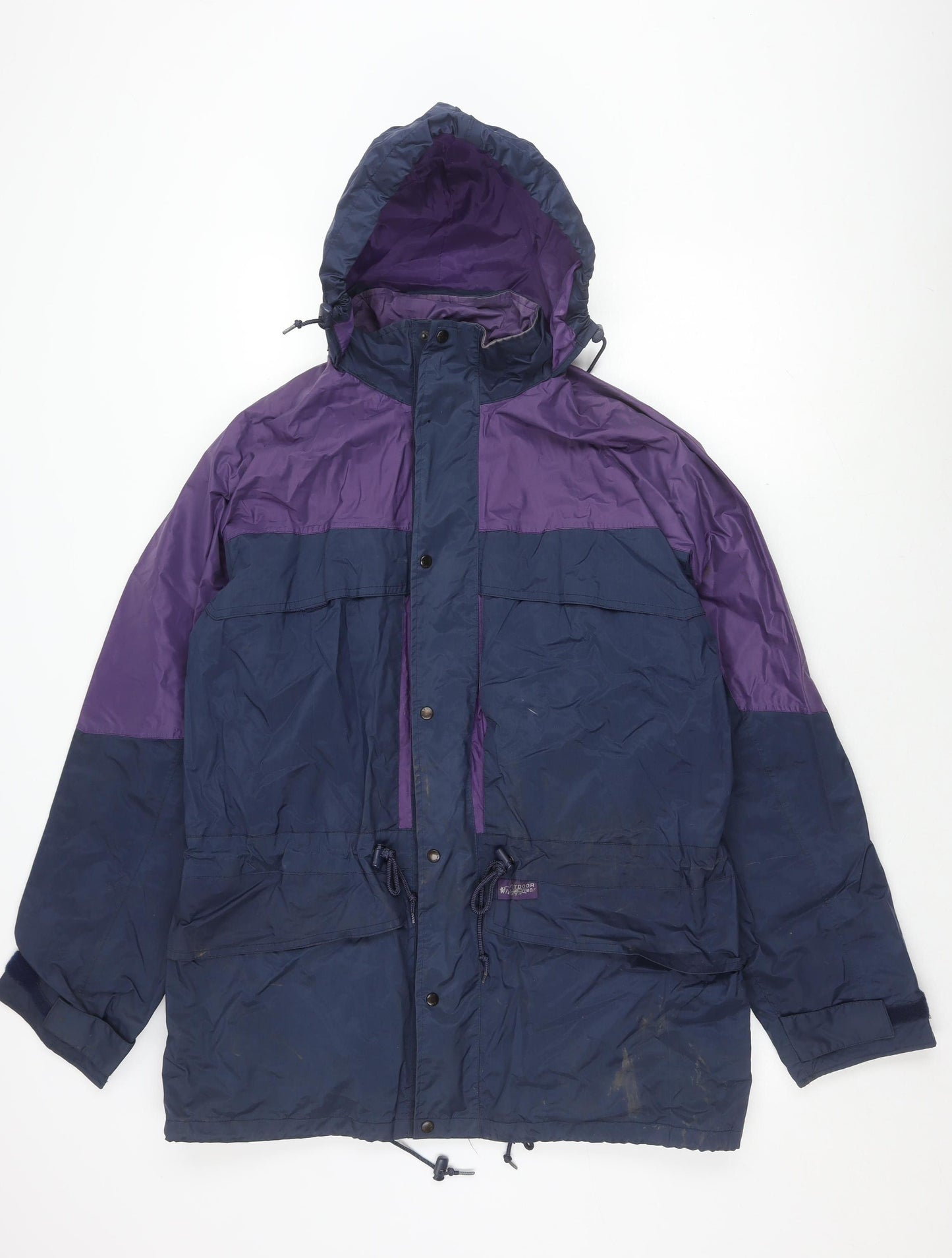 Outdoor Wear Men's Multicoloured Medium Hooded Raincoat
