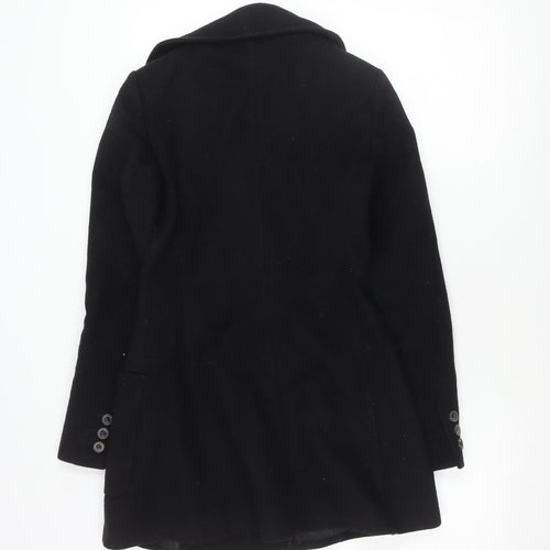 Karen Millen Women's Black Wool Pea Coat Size 6