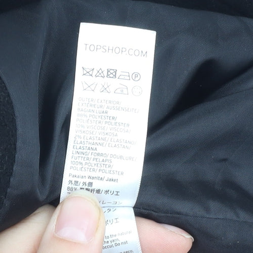 Topshop Women's Black Jacket, Size 8