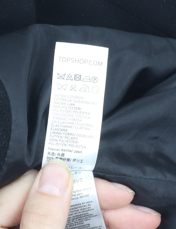 Topshop Women's Black Jacket, Size 8