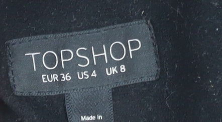 Topshop Women's Black Jacket, Size 8