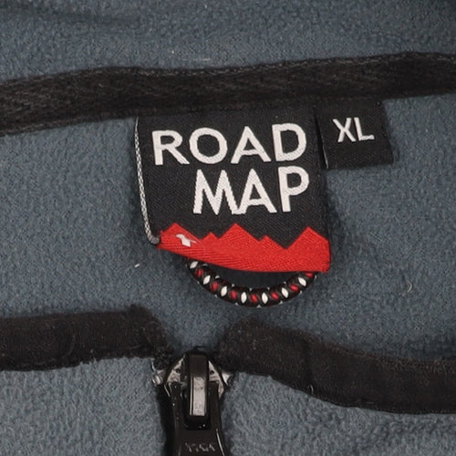 Road Map Men's Blue Fleece Pullover Sweatshirt XL