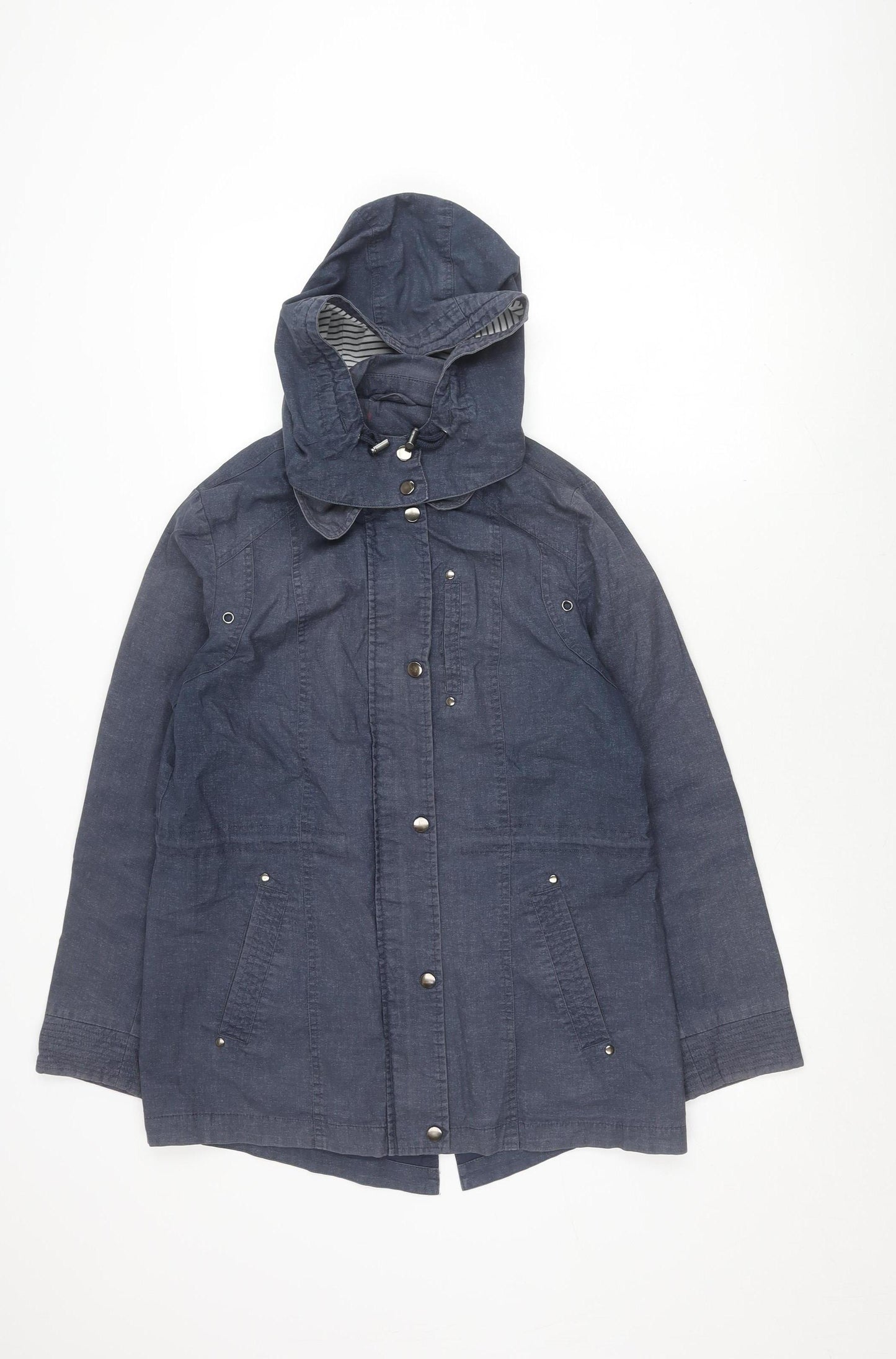 Marks and Spencer Women's Blue Parka Jacket, Size 12