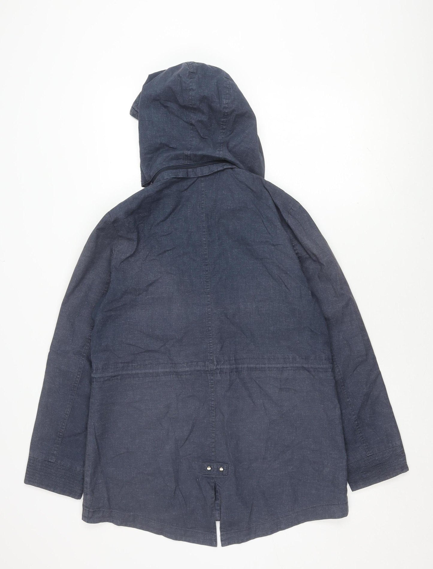 Marks and Spencer Women's Blue Parka Jacket, Size 12