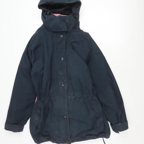 Rydale Women's Blue Parka M Waterproof Hooded Coat