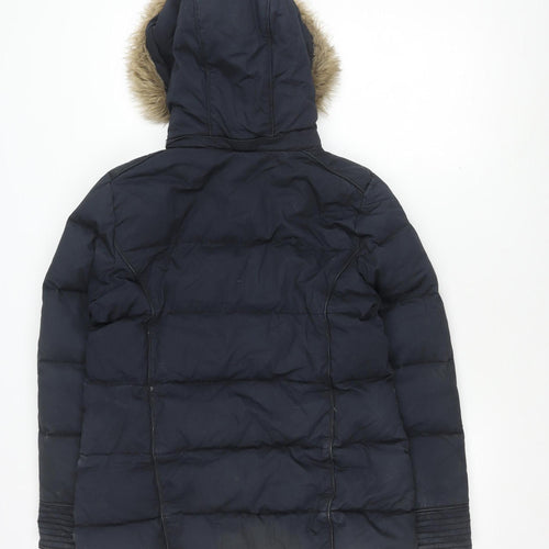 Crew Women's Black Puffer Jacket Size 12 Down Filled