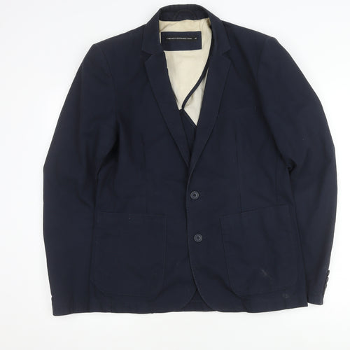 French Connection Men’s Blue Cotton Blazer 40 Regular Fit