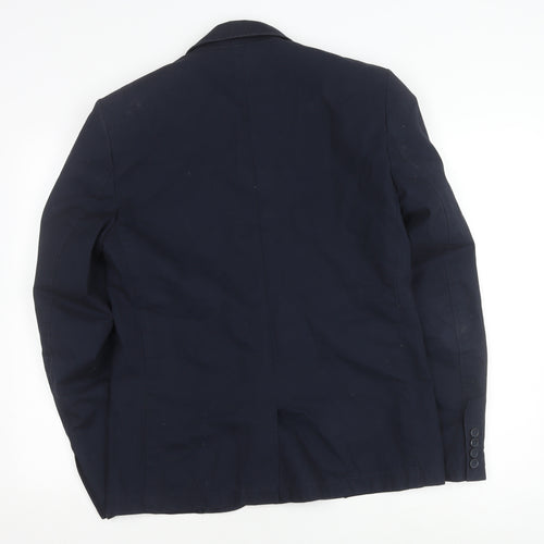 French Connection Men’s Blue Cotton Blazer 40 Regular Fit