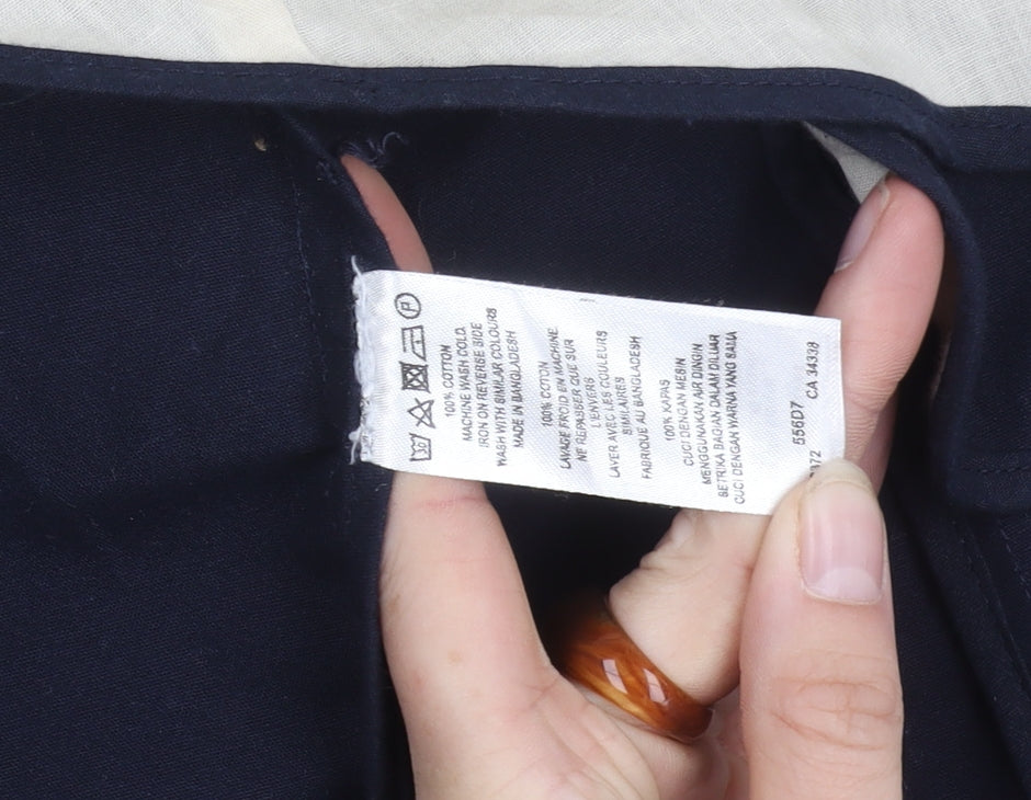 French Connection Men’s Blue Cotton Blazer 40 Regular Fit