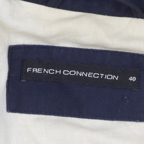 French Connection Men’s Blue Cotton Blazer 40 Regular Fit