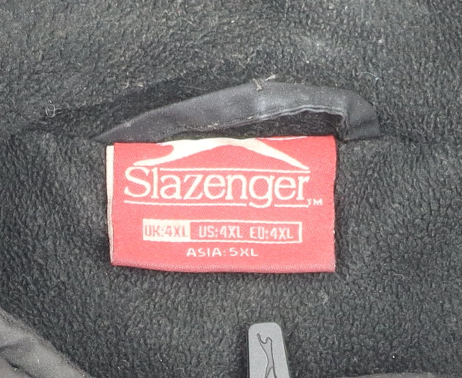 Slazenger Men's 4XL Black Puffer Jacket, Full Zip