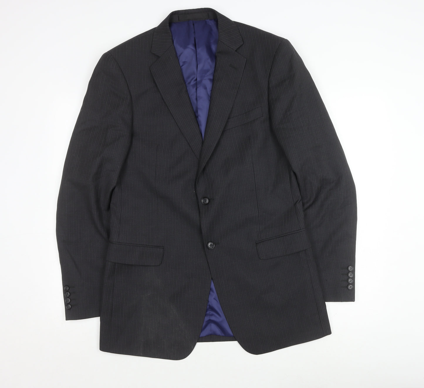Marks and Spencer Men's Grey Blazer 38 Long Formal
