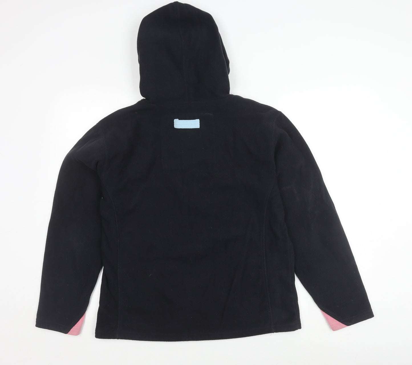 Rydale Women's Black Fleece Jacket L Full Zip Hooded Outdoor