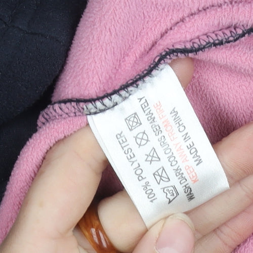 Rydale Women's Black Fleece Jacket L Full Zip Hooded Outdoor