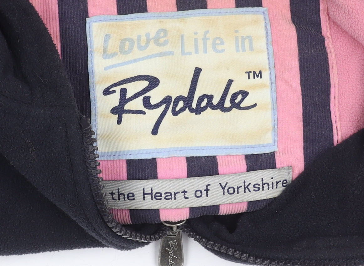 Rydale Women's Black Fleece Jacket L Full Zip Hooded Outdoor