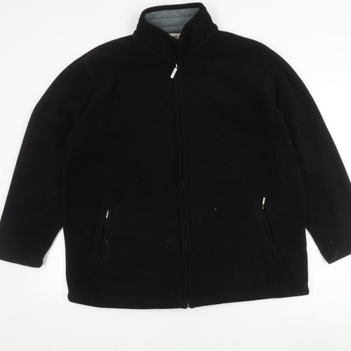 Bonmarché Unisex Adults Black Fleece Zip Jacket L